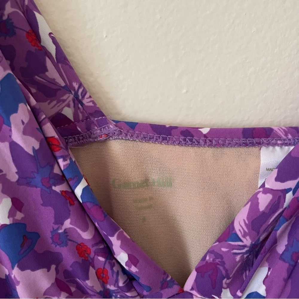 Gamet Hill Purple Floral Kids One Piece Swimsuit